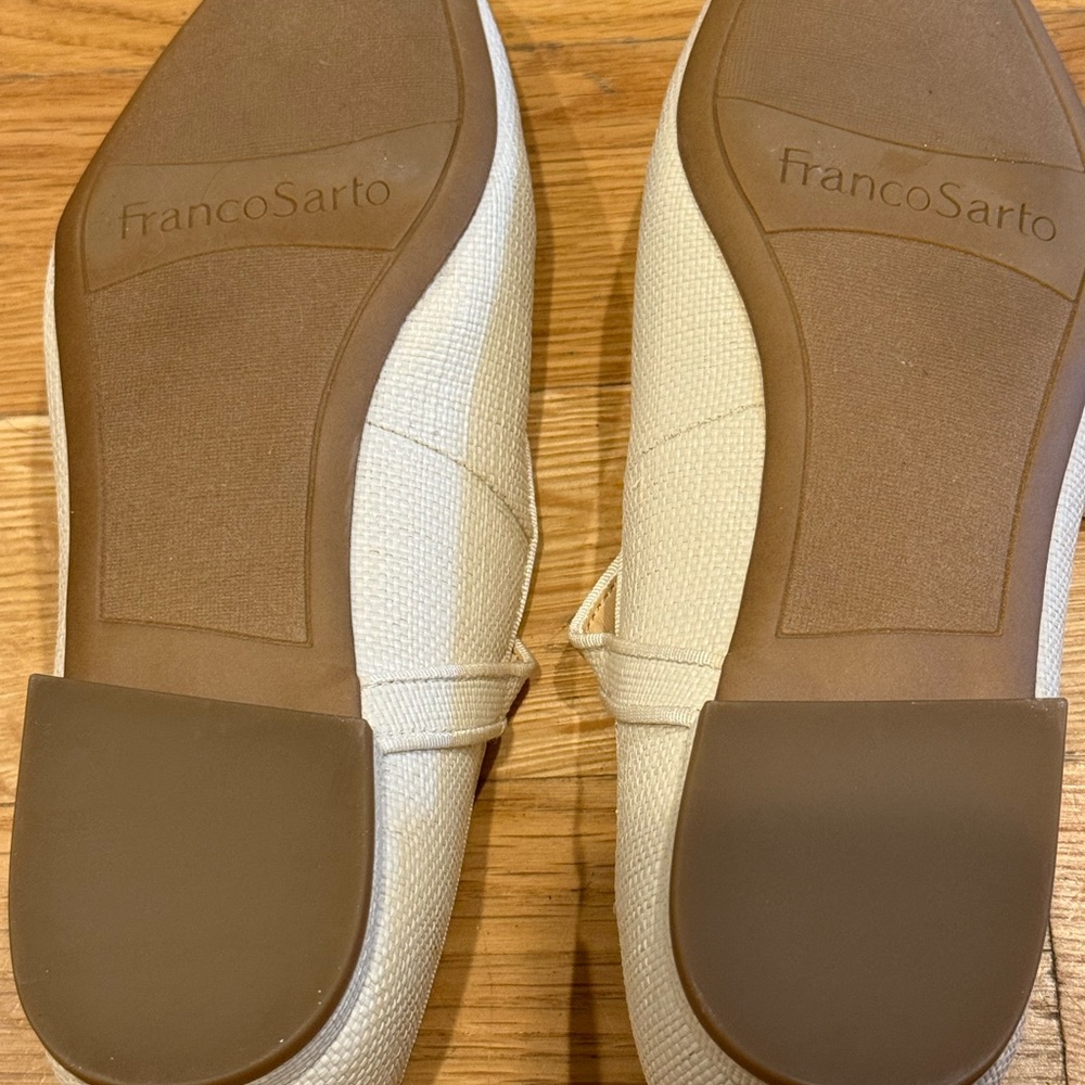 Franco Sarto Women's White Mary Jane Flats - Picture 3 of 3